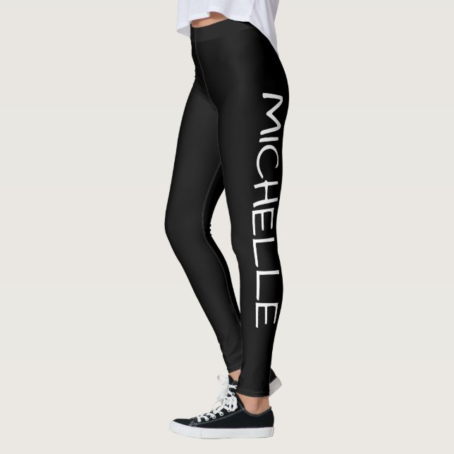 Personalisiertes Solid Black Leggings (Links)