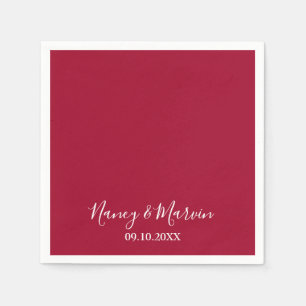 Personalisiertes Solid Ruby 40-jähriges Party Serviette