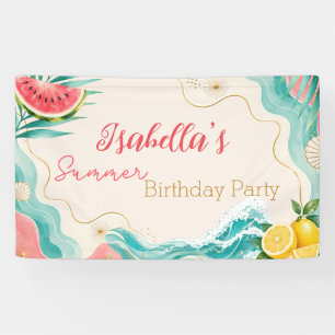Personalisiertes Sommer-Geburtstagsbanner Banner