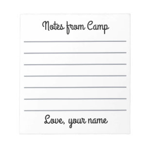 Personalisiertes Sommercamp Notepad Notizblock