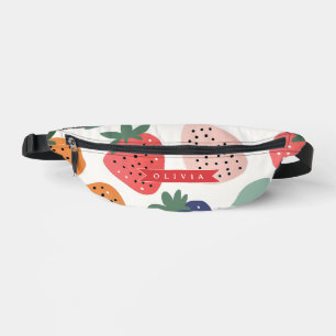 Personalisiertes Sommerfarbenfrohes Erdbeermuster Bauchtasche