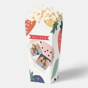 Personalisiertes Sommerfarbenfrohes Erdbeermuster Geschenkschachtel