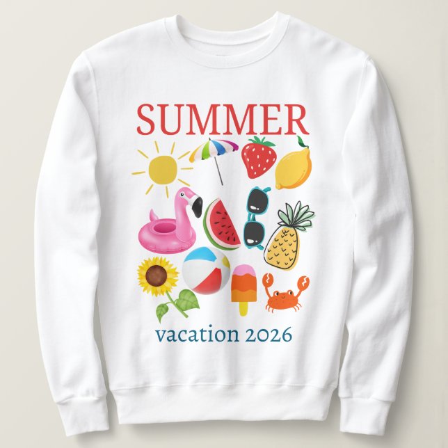 Personalisiertes Sommerurlaubsdesign  Sweatshirt (Design vorne)