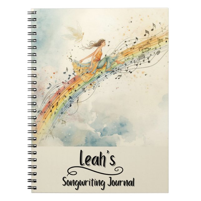 Personalisiertes Songwriting-Journal, Spiralbindun Notizblock (Vorderseite)