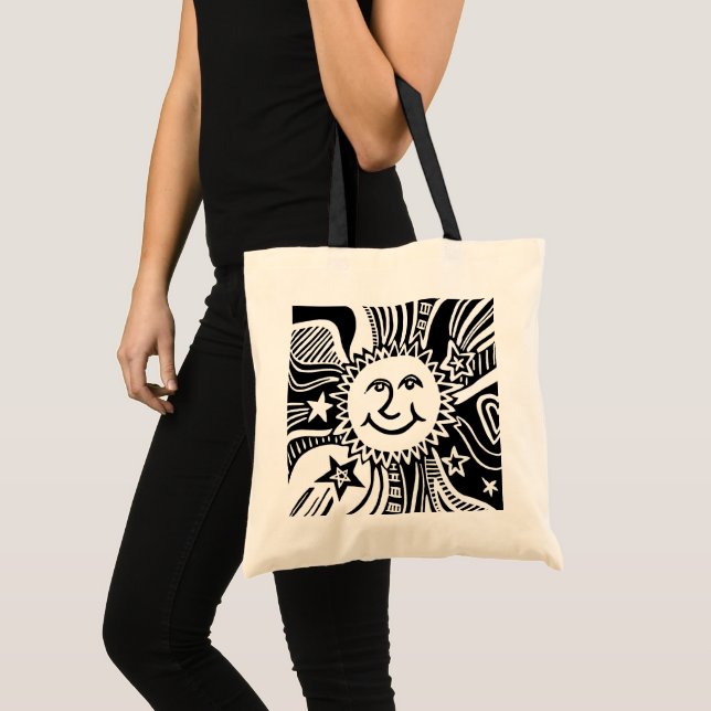 Personalisiertes Sonnenmuster Tragetasche (Vorderseite (Produkt))