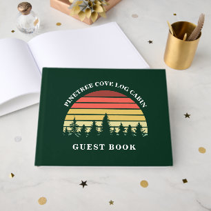Personalisiertes Sonnenuntergang-Blockhaus Gästebuch