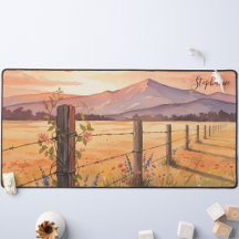 Personalisiertes Sonnenuntergangs-Wildblumenfeld