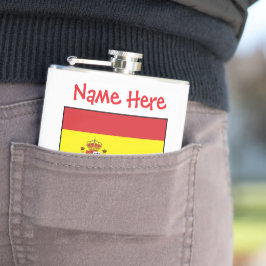 Personalisiertes Spanien-Flagge-Erbe-Design Flachmann