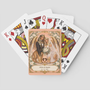 Personalisiertes Sphinx-Braut-und-Bräutigam-Hochze Spielkarten