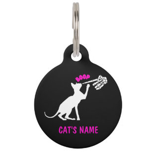 Personalisiertes Sphynx-Katzenskelett Nose Boop  Haustiermarke