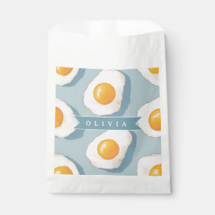 Personalisiertes Spiegelei-Muster Spaß Blau Lustig Geschenktütchen