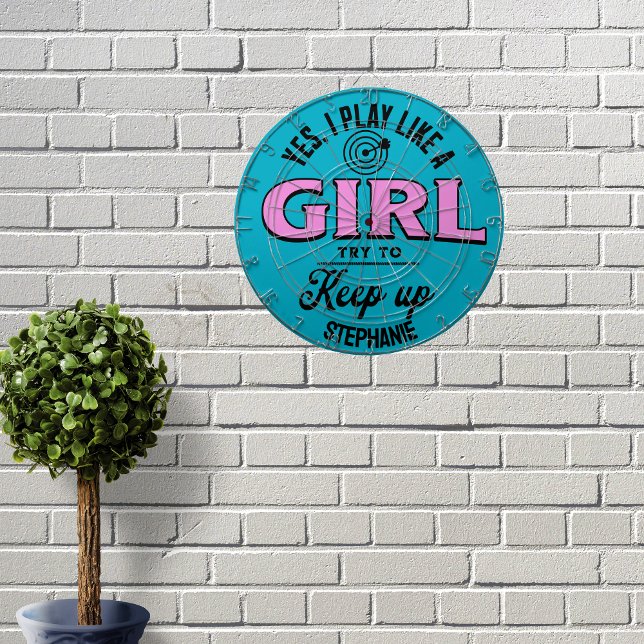 Personalisiertes Spiel wie ein Girl Funny Zitat La Dartscheibe (Von Creator hochgeladen)