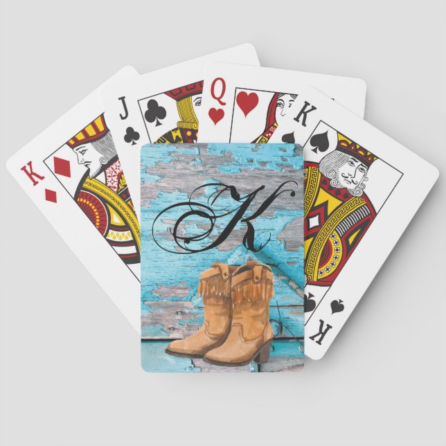 Personalisiertes Spielen Karten Blue Wood Barn Doo Spielkarten (Rückseite)