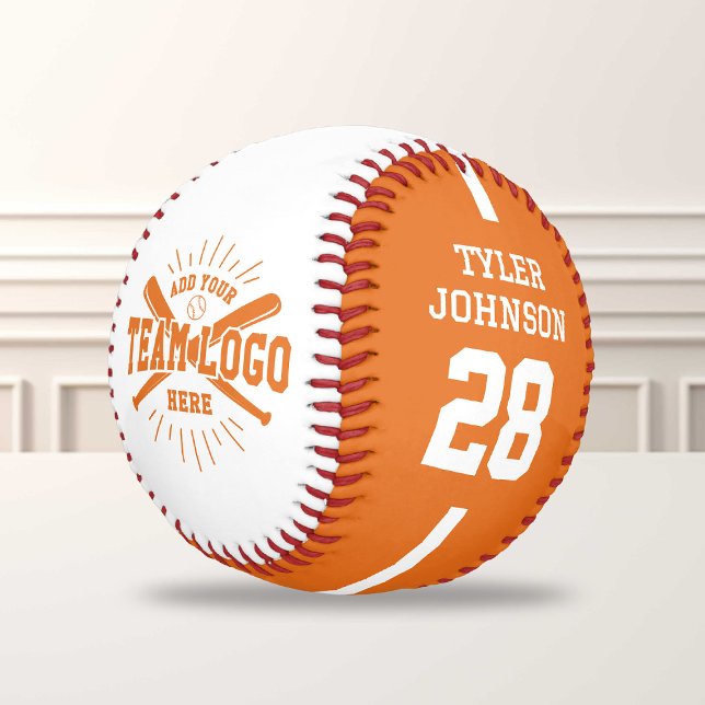 Personalisiertes Spieler-Team-Logo Orange Baseball (Von Creator hochgeladen)