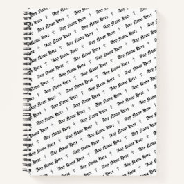 Personalisiertes SpiralNotebook mit Name & Crosses Notizbuch