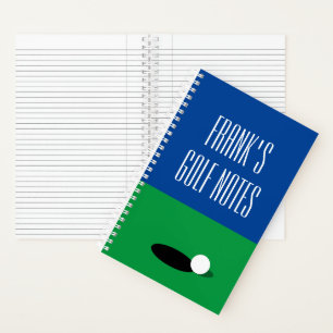 Personalisiertes Spiralnotizbuch für Golfspieler Notizbuch