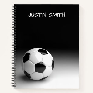 Personalisiertes Spiralnotizbuch Fußball Notizbuch