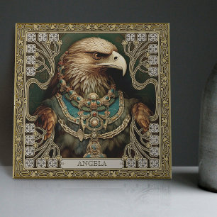 Personalisiertes Spirit Eagle Tribal Altarbild Fliese