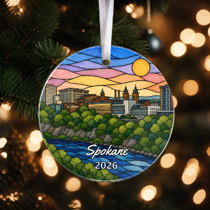 Personalisiertes Spokane-Acryl-Ornament, individue Ornament