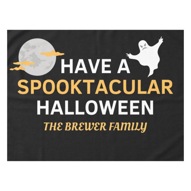 Personalisiertes Spooktacular Halloween-Tablecloth Tischdecke (Vorderseite (Horizontal))