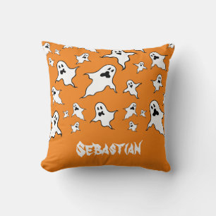 Personalisiertes Spooky Halloween-Geisterwirbelkis Kissen