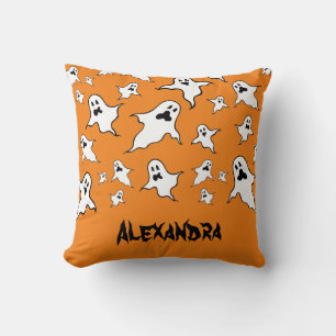 Personalisiertes Spooky Halloween-Geisterwirbelkis Kissen