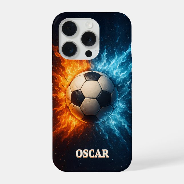 Personalisiertes Sport-/Fußball-iPhone 15 Pro Case iPhone Hülle (Rückseite)