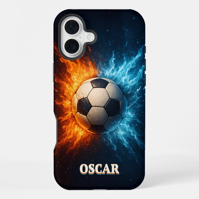 Personalisiertes Sport-/Fußball-iPhone 16 Plus Cas iPhone Hülle (Rückseite)