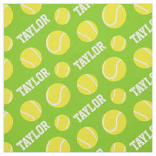 Personalisiertes Sportmuster des Tennisball-Grüns Stoff