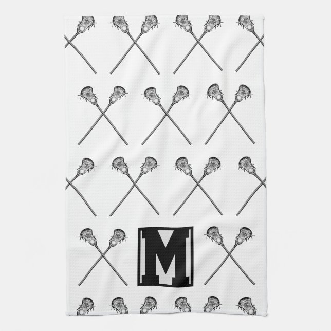 Personalisiertes Sporttuch von Lacrosse Geschirrtuch (Vertikal)