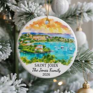 Personalisiertes St. John-Ornament, Benutzerdefini Keramik Ornament