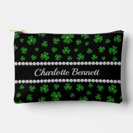 Personalisiertes St. Patrick's Day Kleeblatt mit P Zubehörtasche