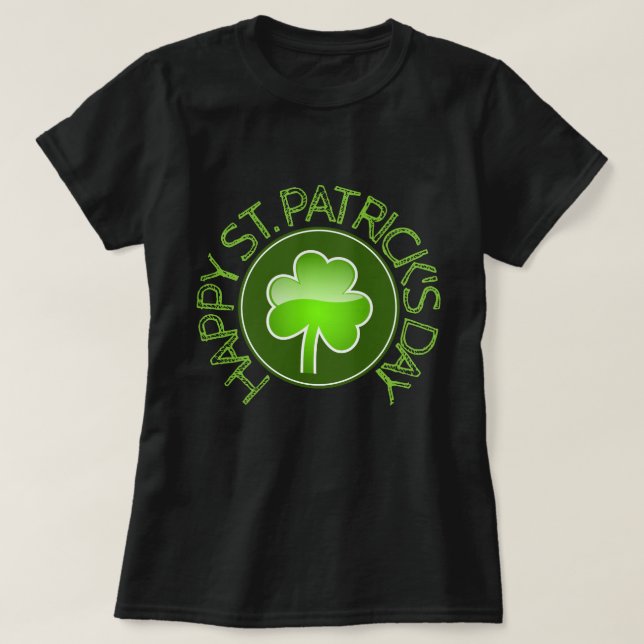 Personalisiertes St. Patrick's Day Kleeblatt Shirt (Design vorne)