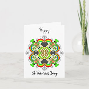 Personalisiertes St. Patrick's Day-Mandala Feiertagskarte