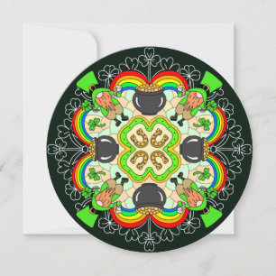 Personalisiertes St. Patrick's Day-Mandala Feiertagskarte