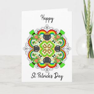 Personalisiertes St. Patrick's Day-Mandala Feiertagskarte