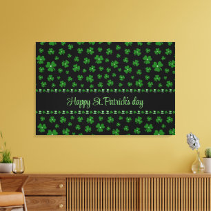 Personalisiertes St. Patrick's Day Shamrock auf Sc Leinwanddruck