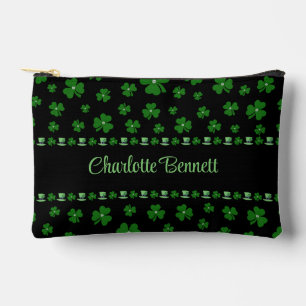 Personalisiertes St. Patrick's Day Shamrock auf Sc Zubehörtasche
