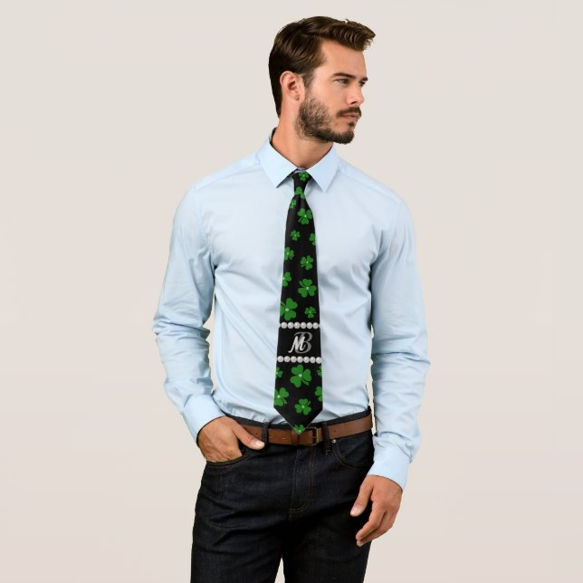 Personalisiertes St. Patrick's Day Shamrock mit Pe Krawatte (Beispiel)