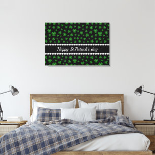 Personalisiertes St. Patrick's Day Shamrock mit Pe Leinwanddruck