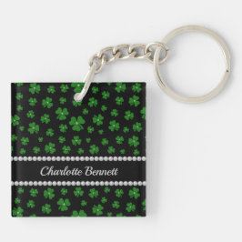 Personalisiertes St. Patrick's Day Shamrock mit Pe Schlüsselanhänger