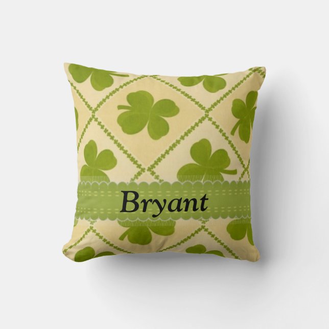 Personalisiertes St Patrick's Lucky Irish Pillow Kissen (Vorderseite)