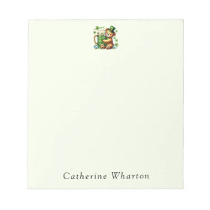 Personalisiertes St. Patrick's Namen-Monogramm Notizblock