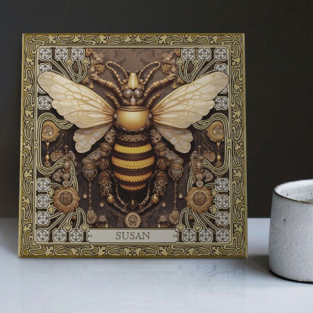 Personalisiertes Stamm Jewel Bee Spirit Animal Fliese (Von Creator hochgeladen)