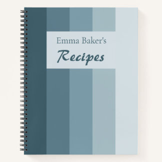 Personalisiertes Staubblaues Rezeptbuch-Journal Notizbuch