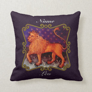 Personalisiertes Sternzeichen-Geschenk Löwe, vinta Kissen