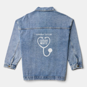 Personalisiertes Stethoskop für zukünftige Kranken Jeansjacke
