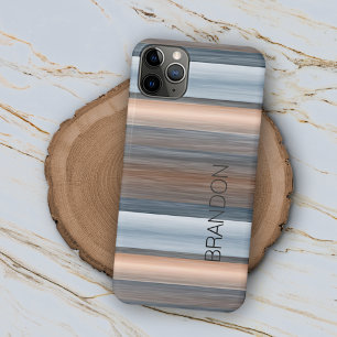 Personalisiertes stilvolles modernes Streifen-Kuns iPhone 16 Pro Max Hülle