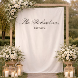 Personalisiertes Stoff-Hochzeit-Willkommensschild Wandteppich