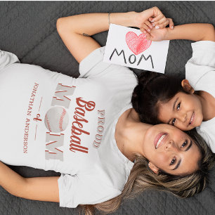 Personalisiertes Stolz Baseball-Mutter T-Shirt